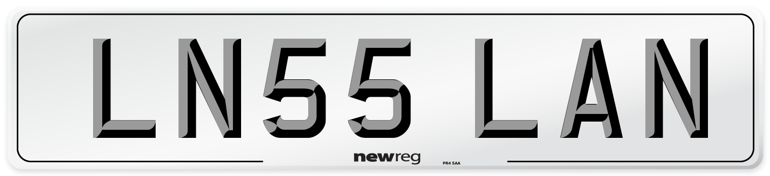 LN55 LAN Number Plate from New Reg
